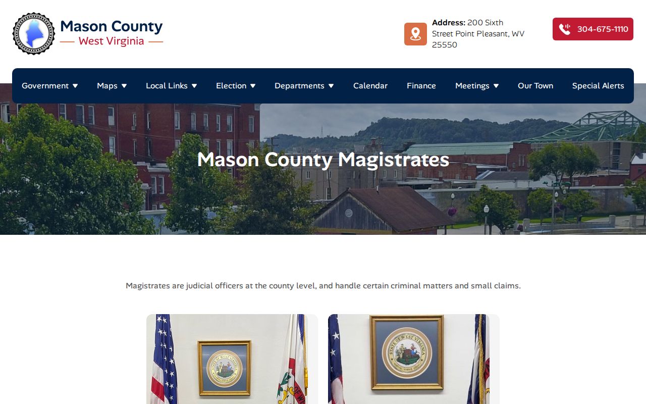 Mason County Magistrate Court contacts serving Town of Mason cases